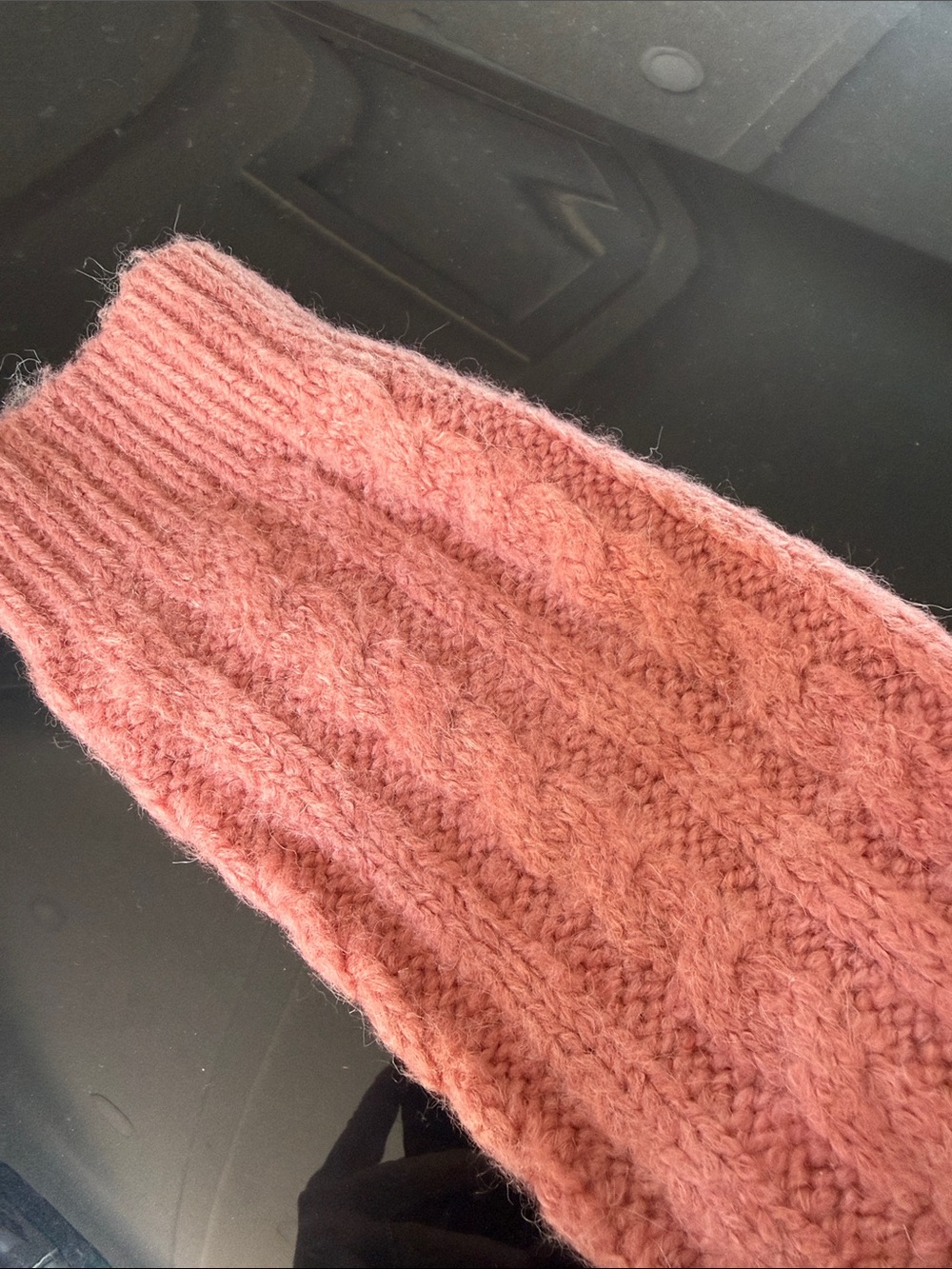 Nasty Gal Dusty Rose Cable Knit Cropped Cardigan - Picture 5 of 6